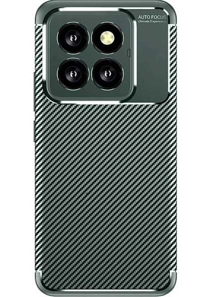 Newface Xiaomi Mi 14T Pro Kılıf Auto Focus Karbon Kapak - Koyu Yeşil