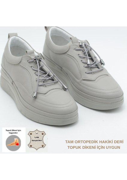 Kadın Hakiki Deri Topuk Dikenine Uygun Rahat Yürüyüş Ayakkabısı