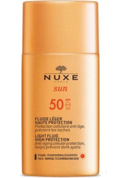 Sun Güneş Koruyucu Hafif Dokulu Yüz Kremi Spf 50 50 ml + Dezenfektan Hediyeli - %72 Alkol