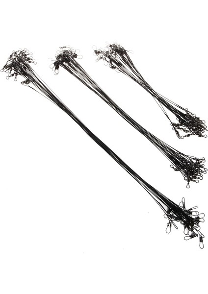Balıkçılık Hattı 60 Pcs Paslanmaz Çelik Tel Lider 15/3/30CM Çizgi Siyah (Yurt Dışından)