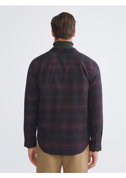 Yeni Sezon Regular Fit Uzun Kollu Ekose Gabardin Erkek Gömlek fırsatları