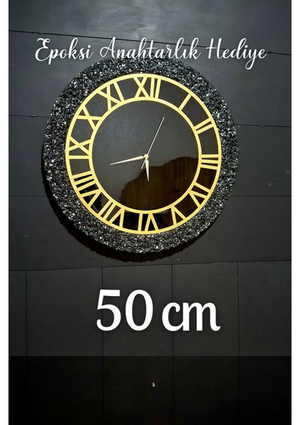Duvar Saati- 50 cm -Modern Dekoratif Duvar Saati-Epoksi Duvar Saati fiyatları
