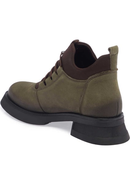 Yeşil Hakiki Nubuk Deri Kadın Casual Bot - K23K1BT66960-G98