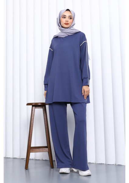 İndigo Biyeli Tunik Pantolonlu Modal Takım fiyatları
