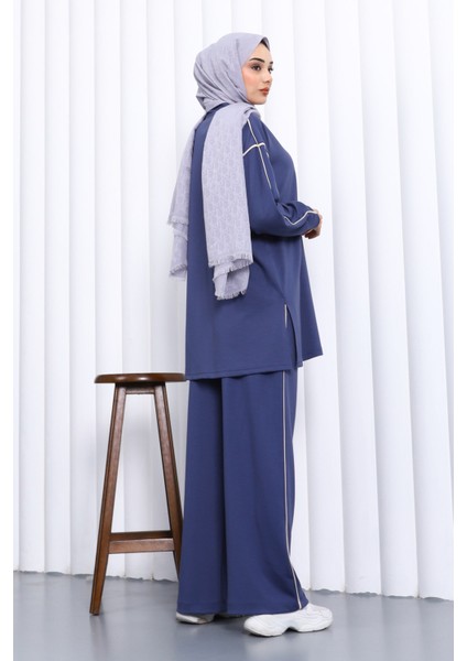 İndigo Biyeli Tunik Pantolonlu Modal Takım fırsatları