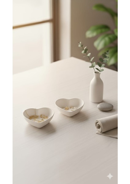 2 Adet Beton Kase - Beton Aksesuar Kutusu, Takı Kutusu, Masaüstü Düzenleyici