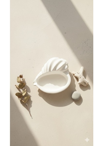 Deniz Kabuğu Görünümlü Dekoratif Tabak