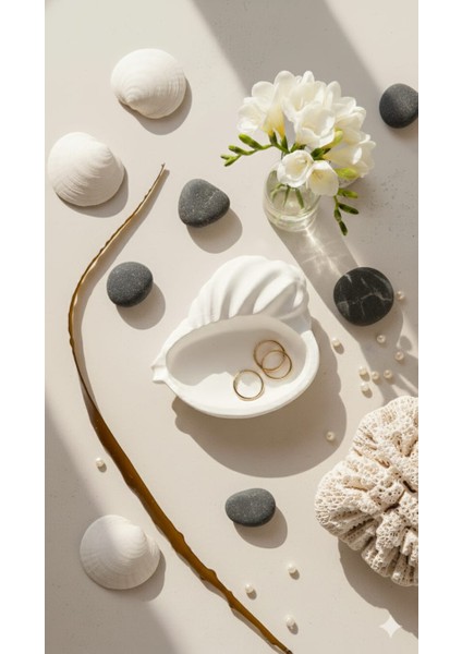 Deniz Kabuğu Görünümlü Dekoratif Tabak fırsatları