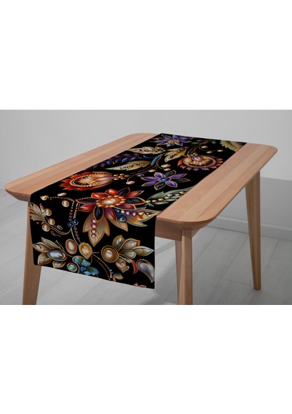 Dijital Baskılı Runner - Çiçek Desenli - 140X40 cm modelleri