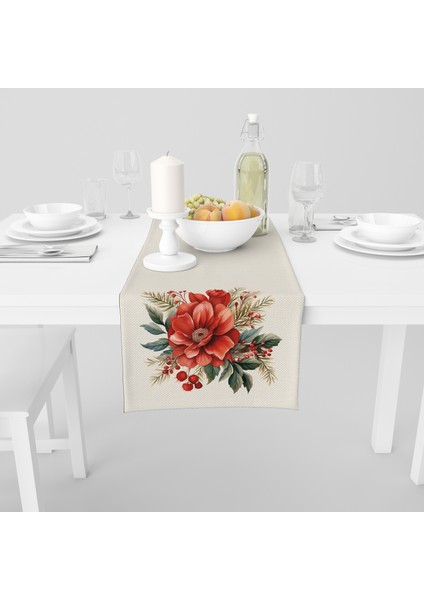 Dijital Baskılı Runner - Yılbaşı / Christmas Desenli - 140X40 cm fiyatları