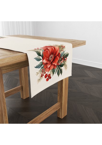 Dijital Baskılı Runner - Yılbaşı / Christmas Desenli - 140X40 cm fırsatları