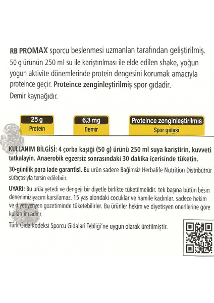 Herbalıfe 24 Rb Promax Proteince Zenginleştirilmiş Spor Gıdasıdır fırsatları