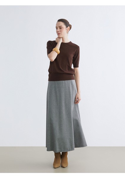 Yeni Sezon Beli Lastikli Kloş Etek