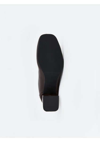 Yeni Sezon Deri Görünümlü Kadın Topuklu Bot fırsatları