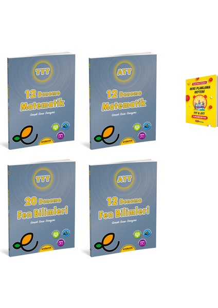 Endemik Tyt - Ayt Matematik ve Fen Bilimleri 4lü Deneme Seti + Planlama Defteri