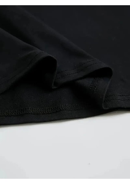 Büyük Boy Ayıcık Baskılı Bisiklet Yaka T-Shirt, Ilkbahar & Yaz Için Rahat Kısa Kollu T-Shirt, Kadın Giyim - Siyah fırsatları