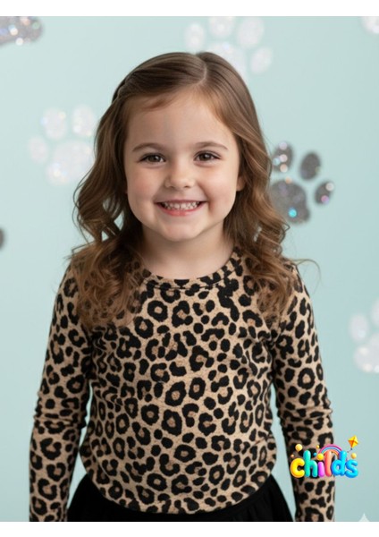 Alt Üst Takım Leopar Uzun Kol Üst Parlak Içi Tüylü Deri Görünümlü Siyah Mini Etek fırsatları