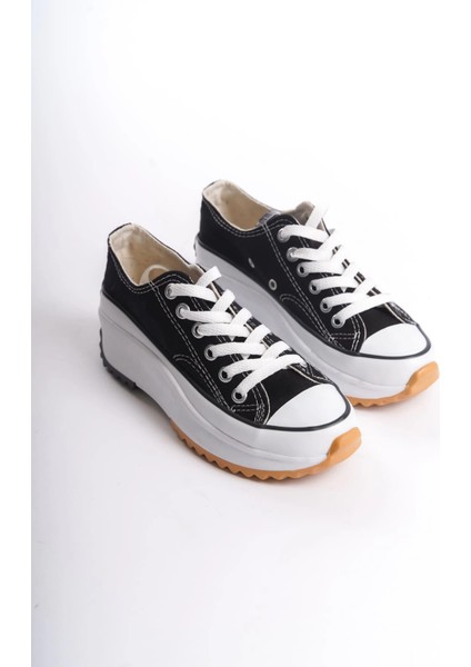 Parıs Bağcıklı Ortopedik Taban Kadın Sneaker Spor Ayakkabı Tbt - Siyah fırsatları
