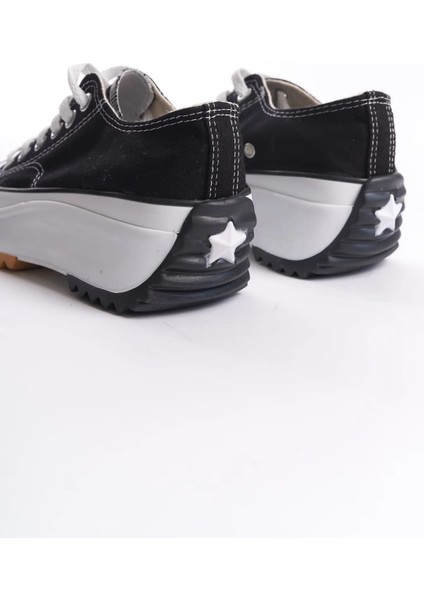 Parıs Bağcıklı Ortopedik Taban Kadın Sneaker Spor Ayakkabı Tbt - Siyah indirimleri