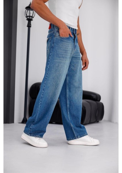 Puertas Erkek Yüksek Bel Balon Baggy Fit Bol Kesim Kot Pantolon modelleri