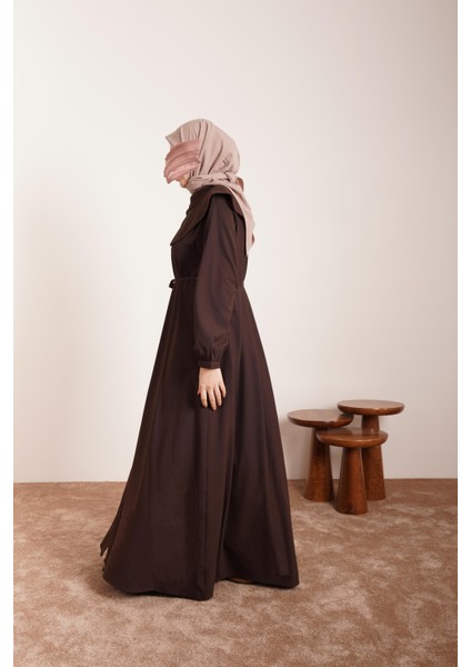 Yakalı Elbise Ferace - Acı Kahve fiyatları