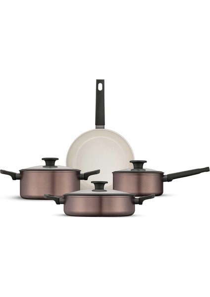 Toledo Brown Tencere Seti 7 Parça