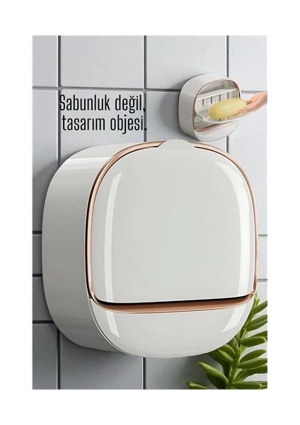 Tasarım Obje Sabunluk - Kendinden Yapışkanlı Sabunluk