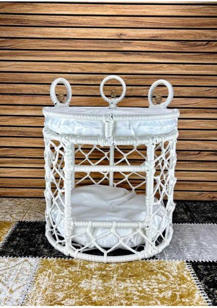 o Lüxperi Kristal Taşlı Iki Katlı Kedi Yatağı, Kedi Ranzası Beyaz fırsatları