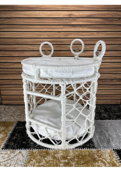 o Lüxperi Kristal Taşlı Iki Katlı Kedi Yatağı, Kedi Ranzası Beyaz indirimleri