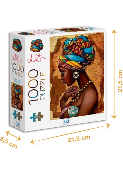 Afrikalı Kadın - 1000 Parçalı Puzzle - 48 x 68 cm