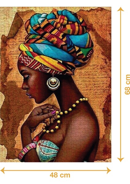 Afrikalı Kadın - 1000 Parçalı Puzzle - 48 x 68 cm fiyatları