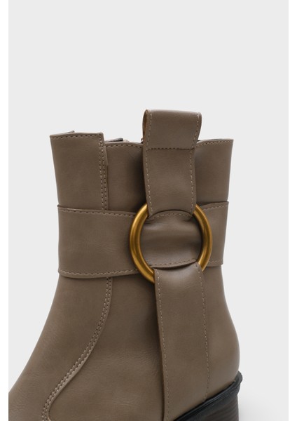 Tiffany Yuvarlak Burunlu Yandan Fermuarlı Orta Topuklu Kadın Bot modelleri