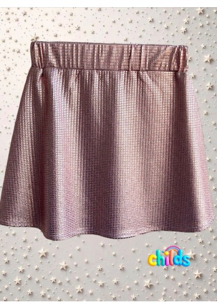 Alt Üst Takım Uzun Kollu Krem Pamuklu Sweatshirt Parlak Etekli Kız Çocuk Takım indirimleri