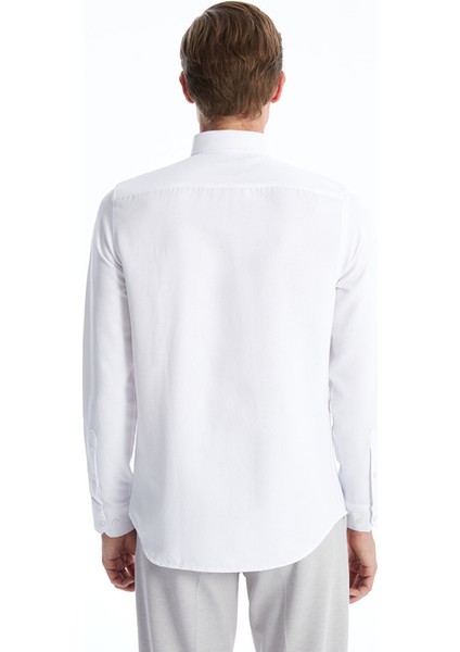 Yeni Sezon Slim Fit Uzun Kollu Armürlü Erkek Gömlek fırsatları