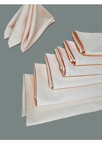 Yavruağzı, Turuncu Renk Pamuk Saten Servis Peçetesi Sunum Peçetesi Amerikan Servis 6'lı Kumaş Peçete – 45X45 cm fiyatları