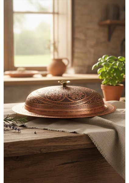 Geleneksel Bakır Şölen Tabağı El Oyması Servis Tabağı fiyatları
