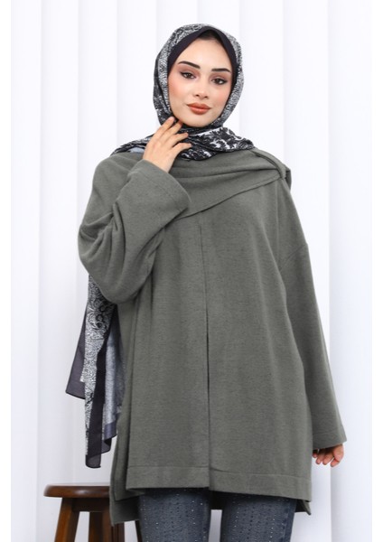 Haki Şal Detaylı Dokulu Hırka fiyatları