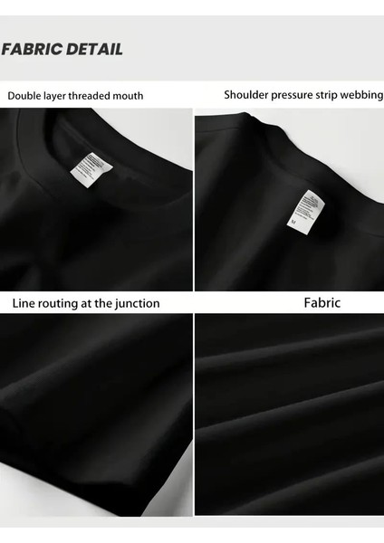 Aıcg Ön Arka Baskılı Bisiklet Yaka Kadın Oversize Bisiklet Yaka T-Shirt - Siyah modelleri