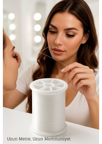 Profesyonel Kuaför Kaş Bıyık Alma Ipi – Ekstra Sağlam 500 Metre Beyaz 722358