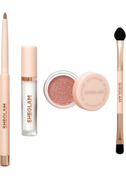 Debutante Dudak Parlatıcısı Parıltı Kiti – 3’ü 1 Arada Işıltılı Set