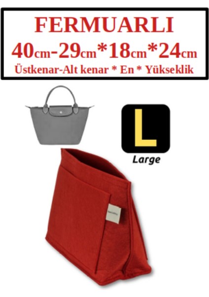 Zipterra LK-Kadın Çanta Içi Organizer-Longch. Çantaya Uygun