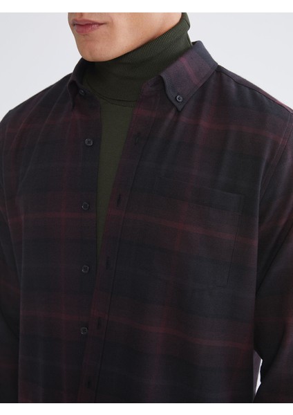 Yeni Sezon Regular Fit Uzun Kollu Ekose Gabardin Erkek Gömlek modelleri