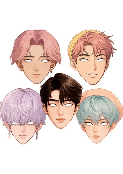 Saja Boys 5'li Kağıt Maske