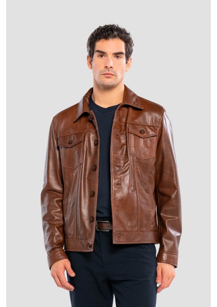Erkek Hakiki Deri Fındık Deri Mont 415 K-899 Y Erk Dr Mont Y25 Fındık Dr