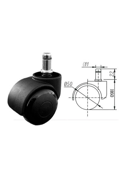 1 Adet Sandalye Tekerleği