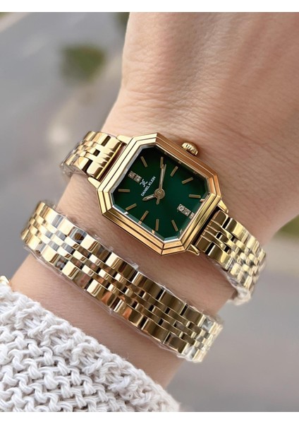 Dolamalı Çelik Kordonlu 2 Yıl Garantili 3 Atm Suya Dayanıklı Kadın Kol Saati+Bileklik 2