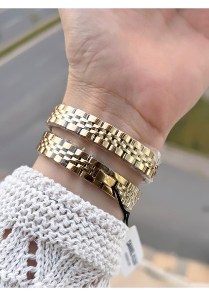 Dolamalı Çelik Kordonlu 2 Yıl Garantili 3 Atm Suya Dayanıklı Kadın Kol Saati+Bileklik 2 modelleri