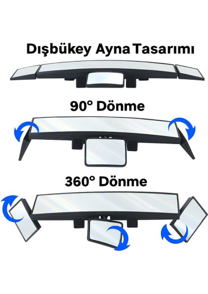 Dışbükey Geniş Açılı Araç Dikiz Aynası Ayarlanabilir Kör Nokta Aynası Araç Içi Kontrol Aynası modelleri