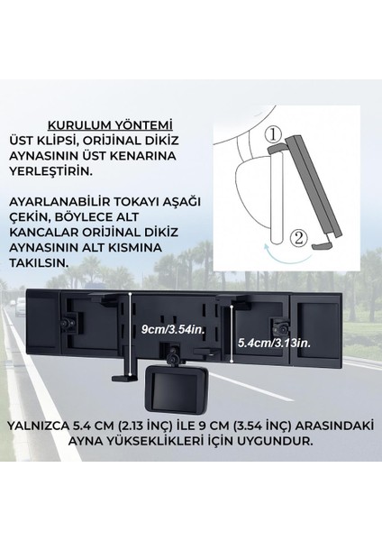 Dışbükey Geniş Açılı Araç Dikiz Aynası Ayarlanabilir Kör Nokta Aynası Araç Içi Kontrol Aynası indirimleri