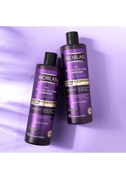 Kafein Arjinin Biotin Şampuan Dökülme Karşıtı Sülfatsız Formül 400 ml fırsatları